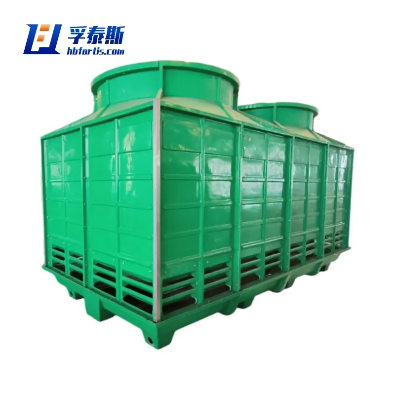 Fiberglass FRP GFRP Square Cross Flow Cooling Tower For hotels hospitals HBLD-500