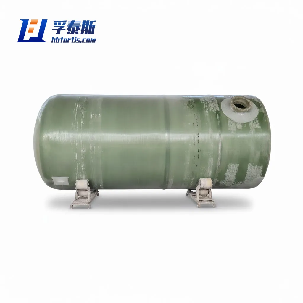 Fiberglass GFRP FRP Horizontal Storage Tank for storage of corrosive liquids FT-HST50a
