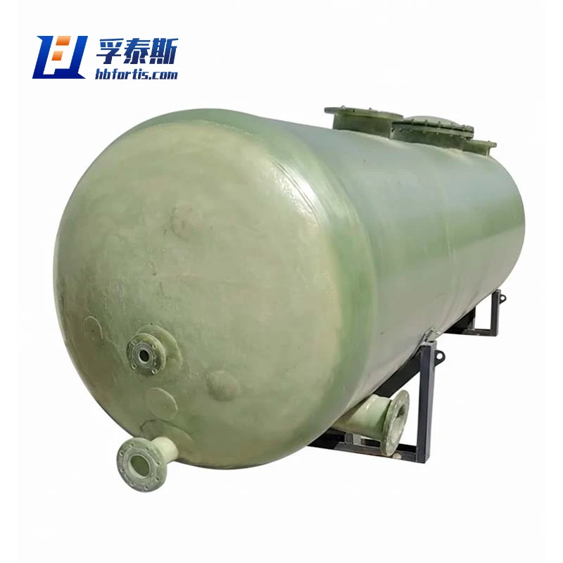 Fiberglass GFRP FRP Horizontal Storage Tank for storage of corrosive liquids FT-HST10a