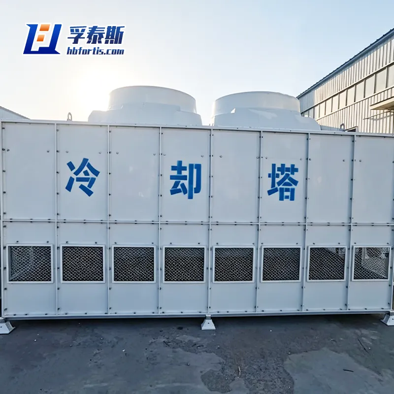 Fiberglass FRP GFRP Square Cross Flow Cooling Tower For auxiliary coolingsystem AHBLCD-700