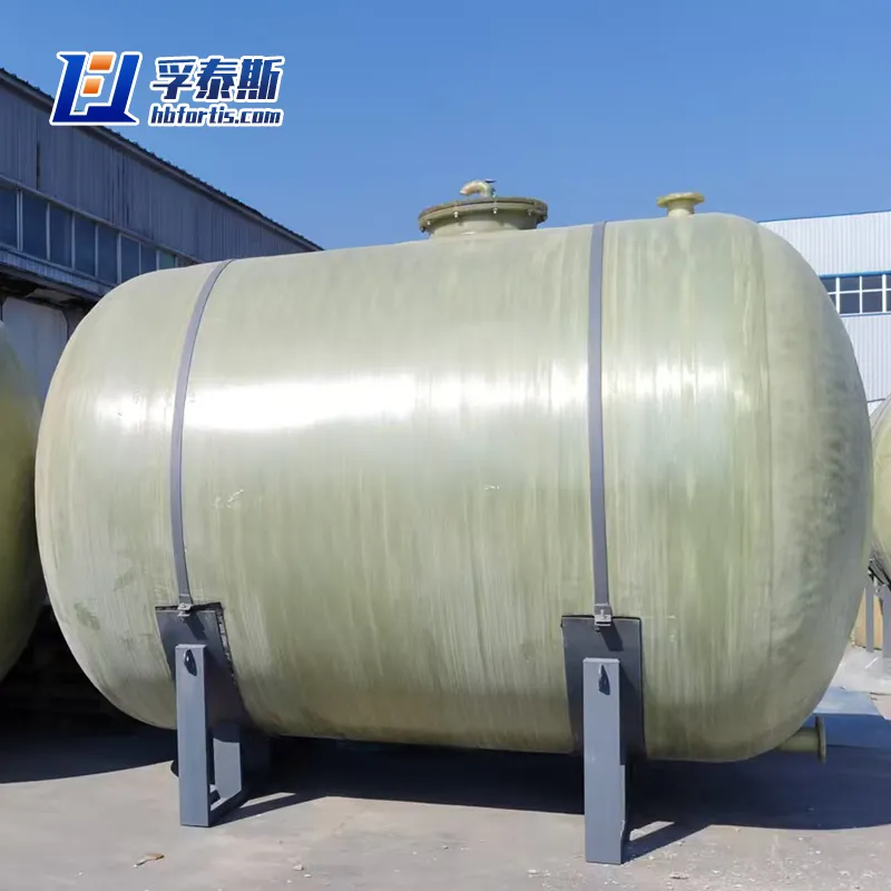 Fiberglass GFRP FRP Horizontal Storage Tank for Storage of high purity chemical reagents FT-HST11b