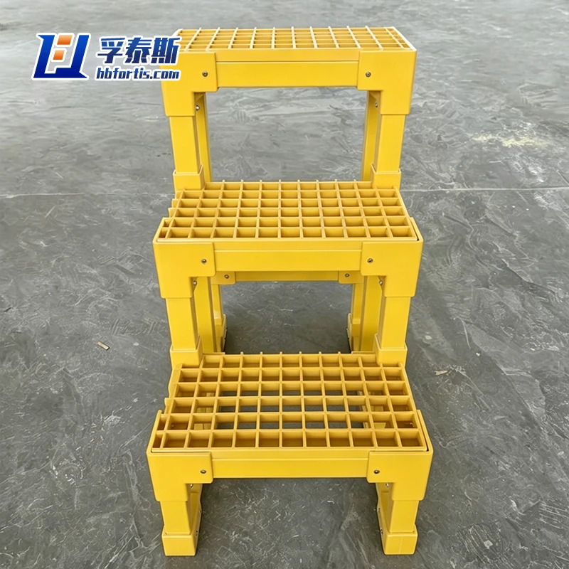 Fiberglass GFRP FRP Grating Grille staircase for Offshore Platform FT-GGS1