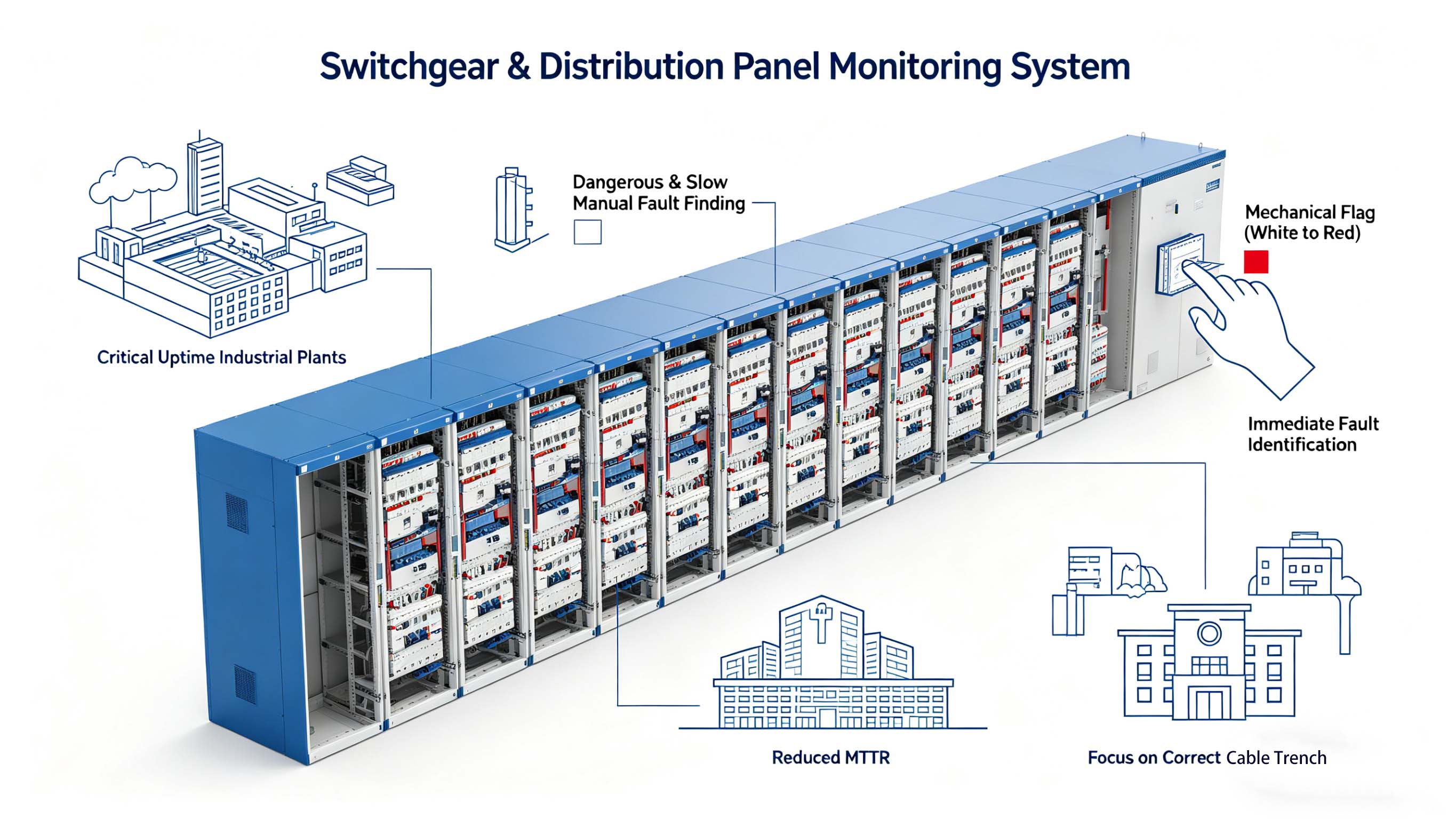 Electric Power System Fault Indicator for Overhead Radial Distribution Lines FT-FI1
