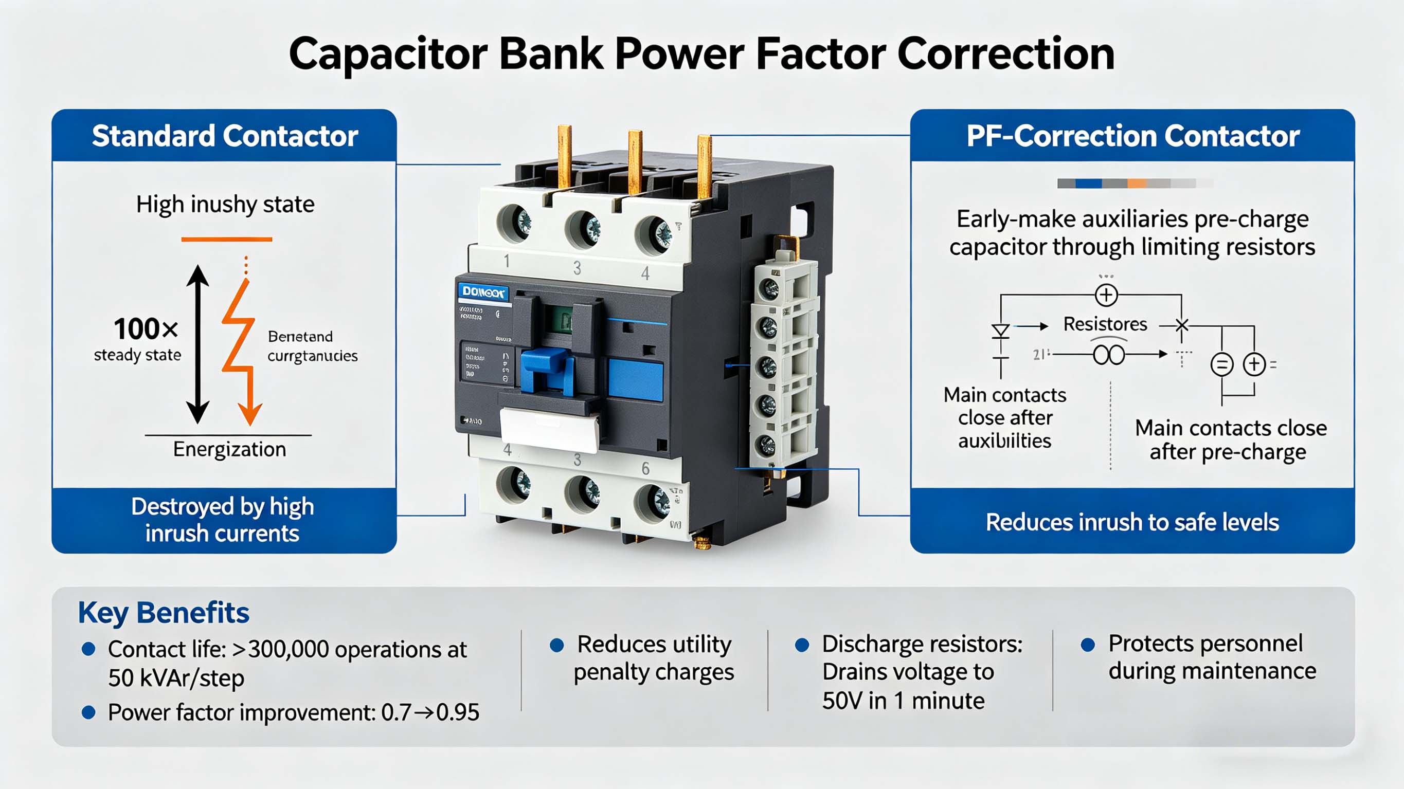 Electric Power System Contactor for Three-Phase Induction Motor Control F-C1 to China Exporter