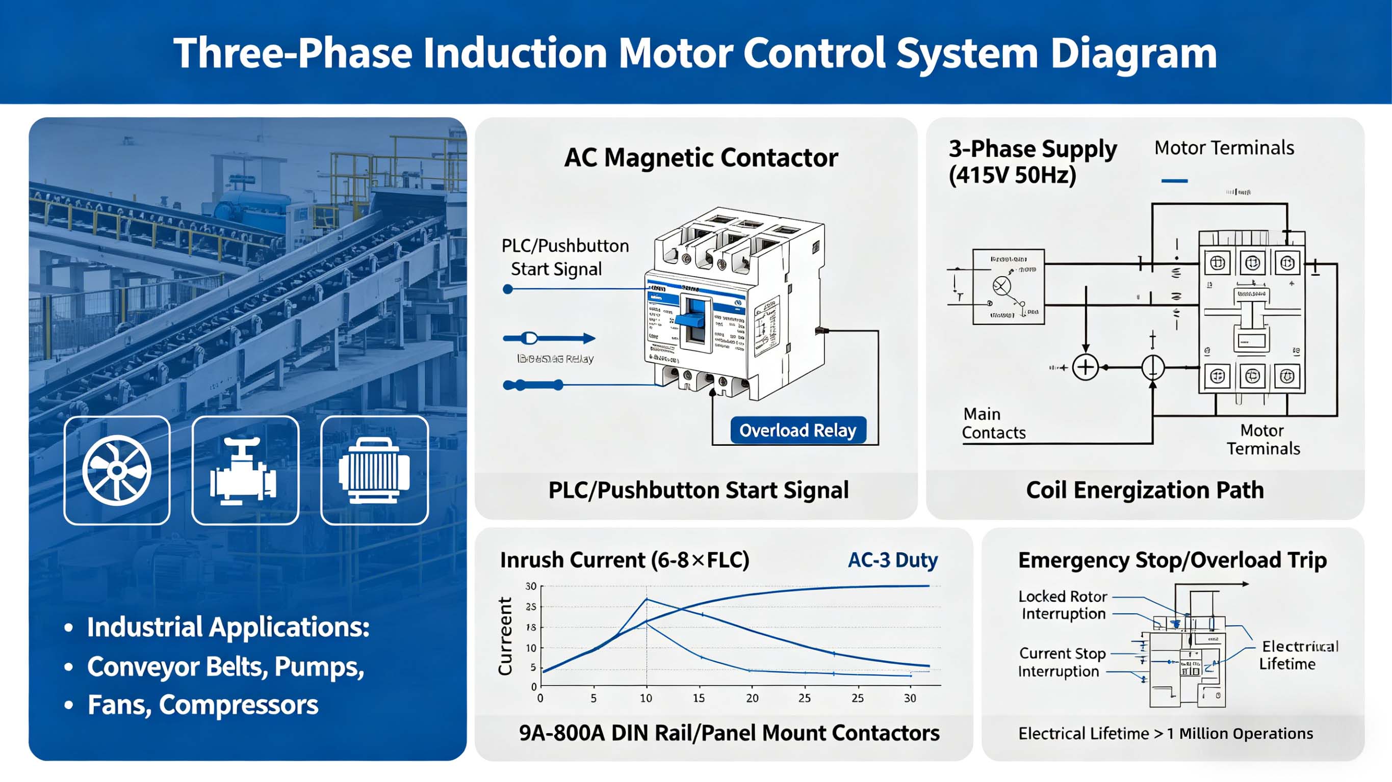 Electric Power System Contactor for Three-Phase Induction Motor Control F-C1 to China Exporter