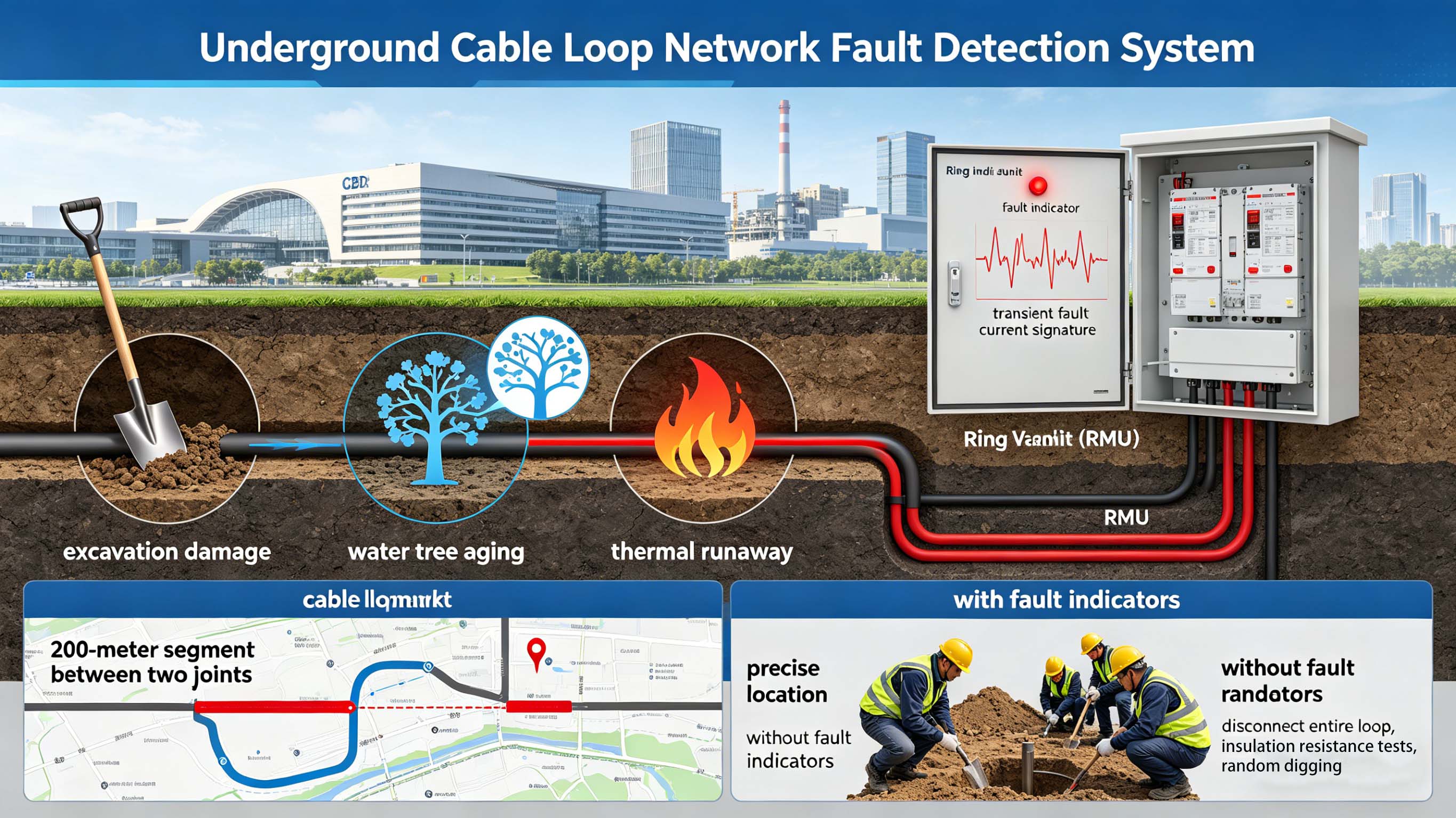 Electric Power System Fault Indicator for Overhead Radial Distribution Lines FT-FI1