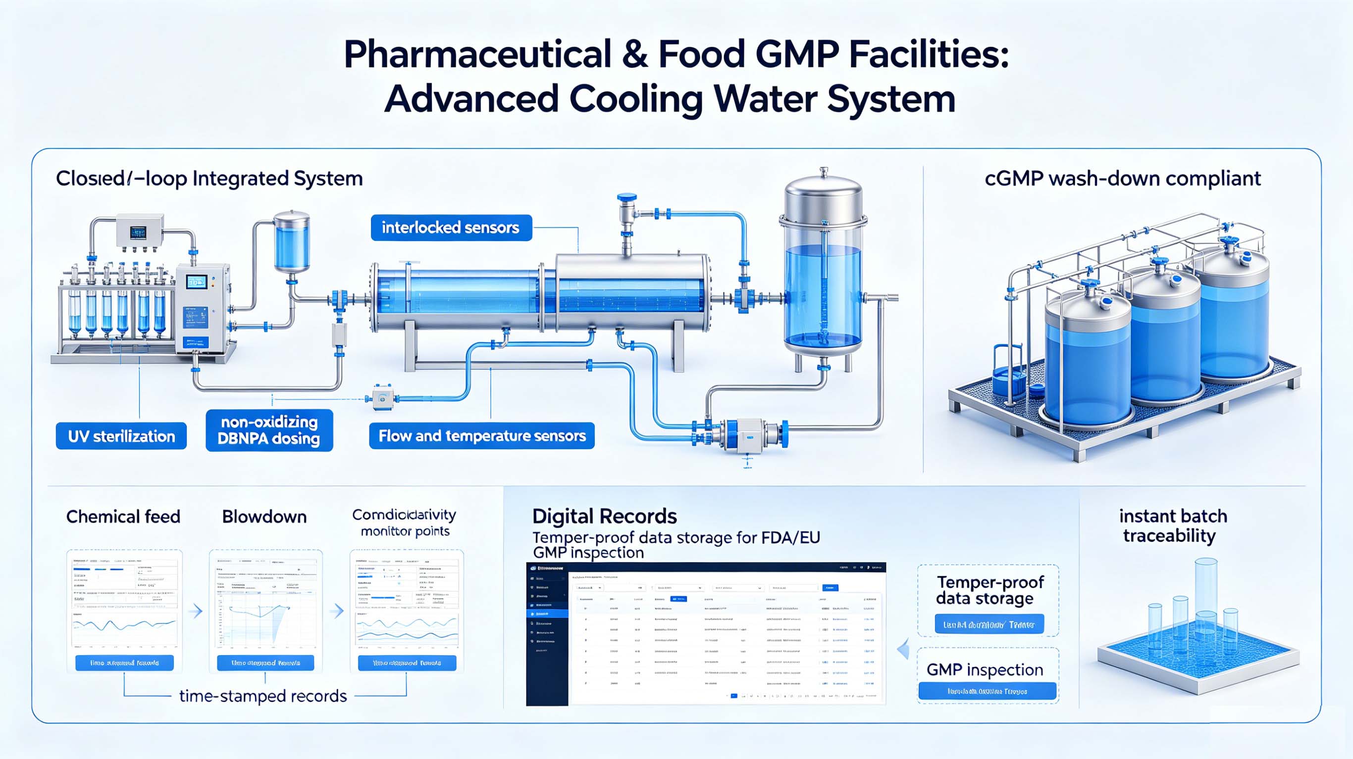 Integrated Closed-Loop Cooling Water Treatment System Scale Corrosion Control for Industrial HVAC