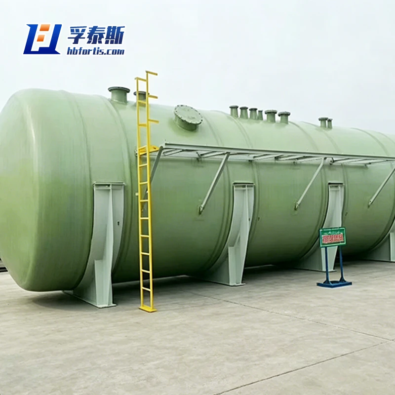 Fiberglass GFRP FRP Horizontal Storage Tanks Chemical Plant Supplier FT-HST6b
