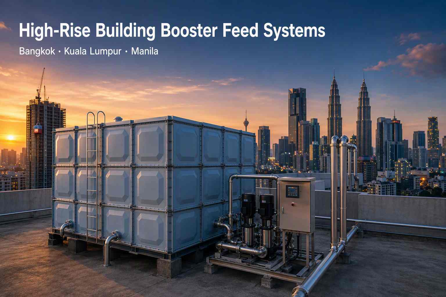 FRP Panel Water Tank Exporter | Potable & Fire Storage Solutions for Africa & SE Asia