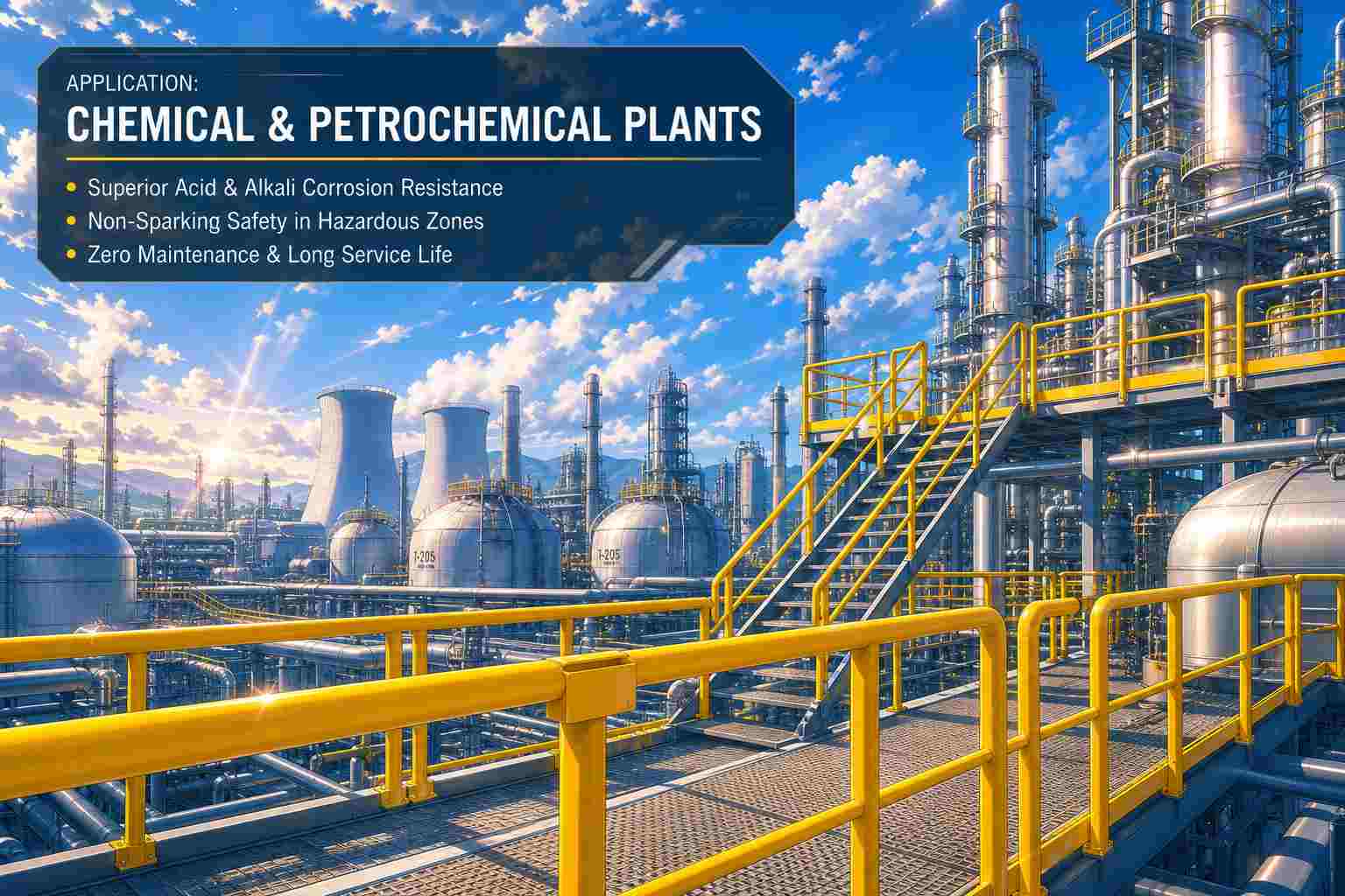 FRP Handrail Supplier for Chemical Plants | Direct Sales from Chinese Factory