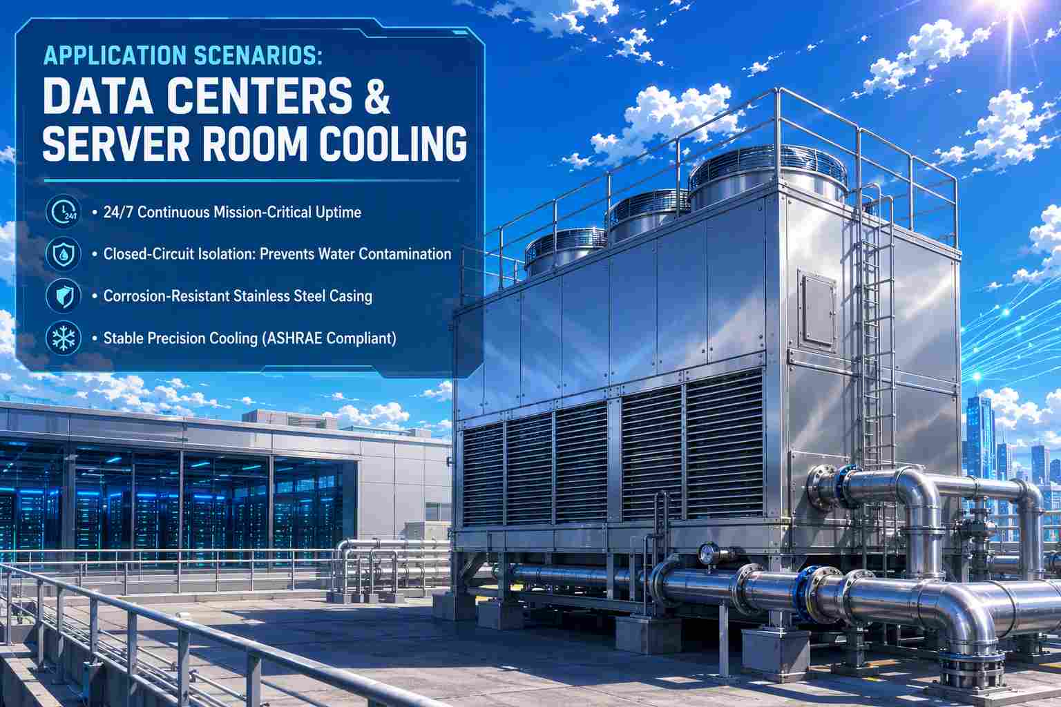 AHBLD-500 Stainless Steel Cooling Tower Exporter for Pharmaceutical Plants | China Factory Supply