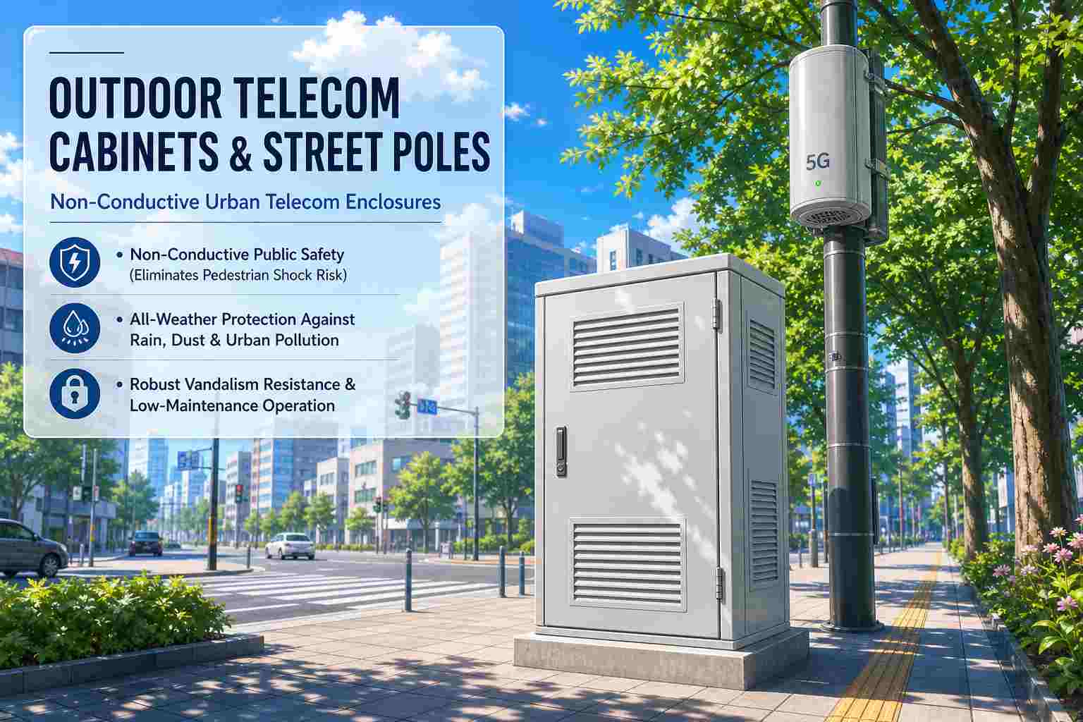 FRP Telecom Protective Cover for 5G Base Stations China Factory Direct Supplier