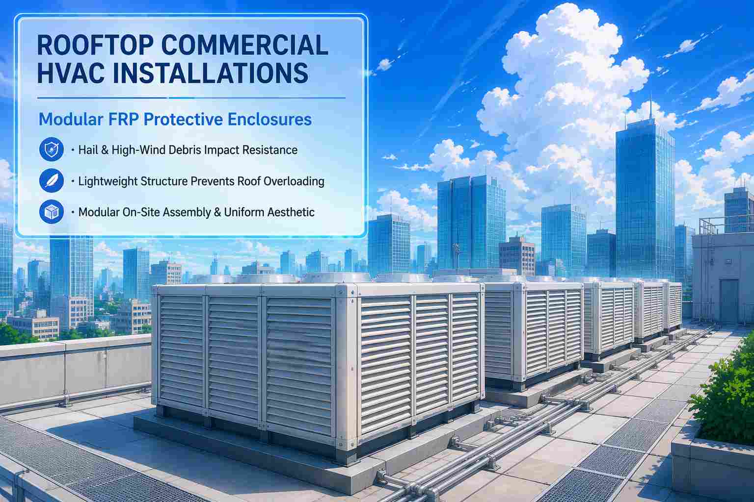 FRP Air Conditioner Protective Cover for HVAC China Factory Direct Exporter