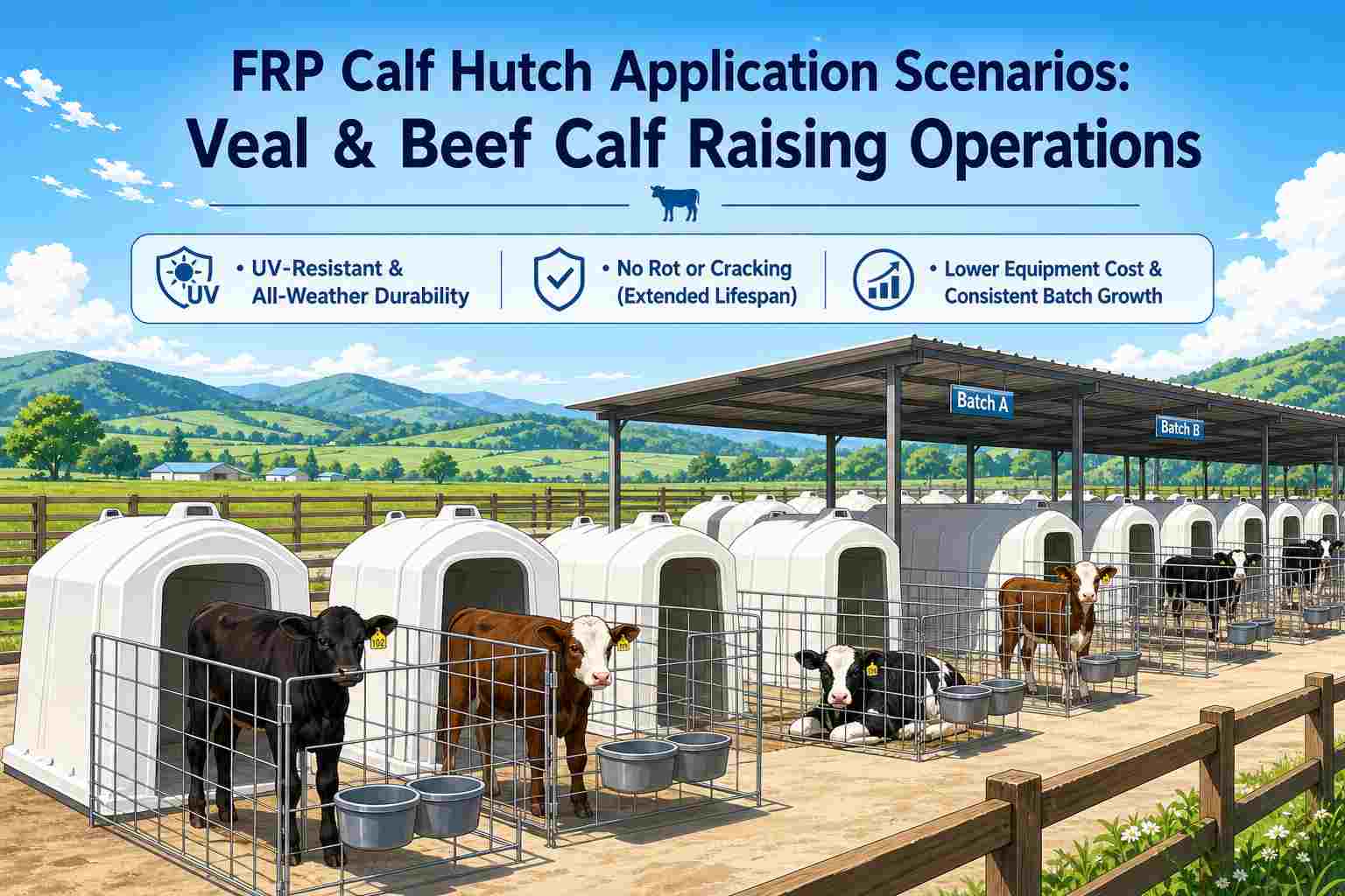FRP Calf Hutch for Dairy Farm & Livestock Housing | China Factory Direct Exporter