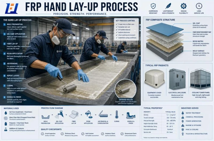FRP Hand Lay-Up Process: Manufacturing Method, Advantages and Applications